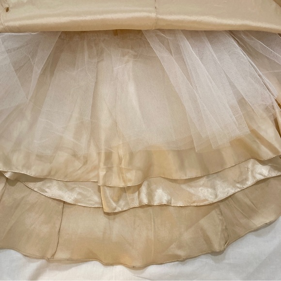 Champagne Sequined Gown Morilee By Madeline Gardner - Size 2 - Picture 11 of 16